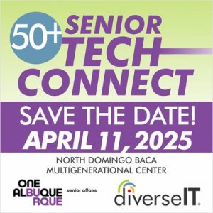 save the date for 50+ senior tech event